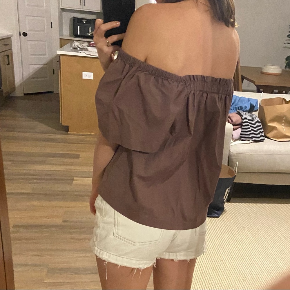 GAP Flutter Sleeve Top / open neck in deep purple💜 - Picture 9 of 9